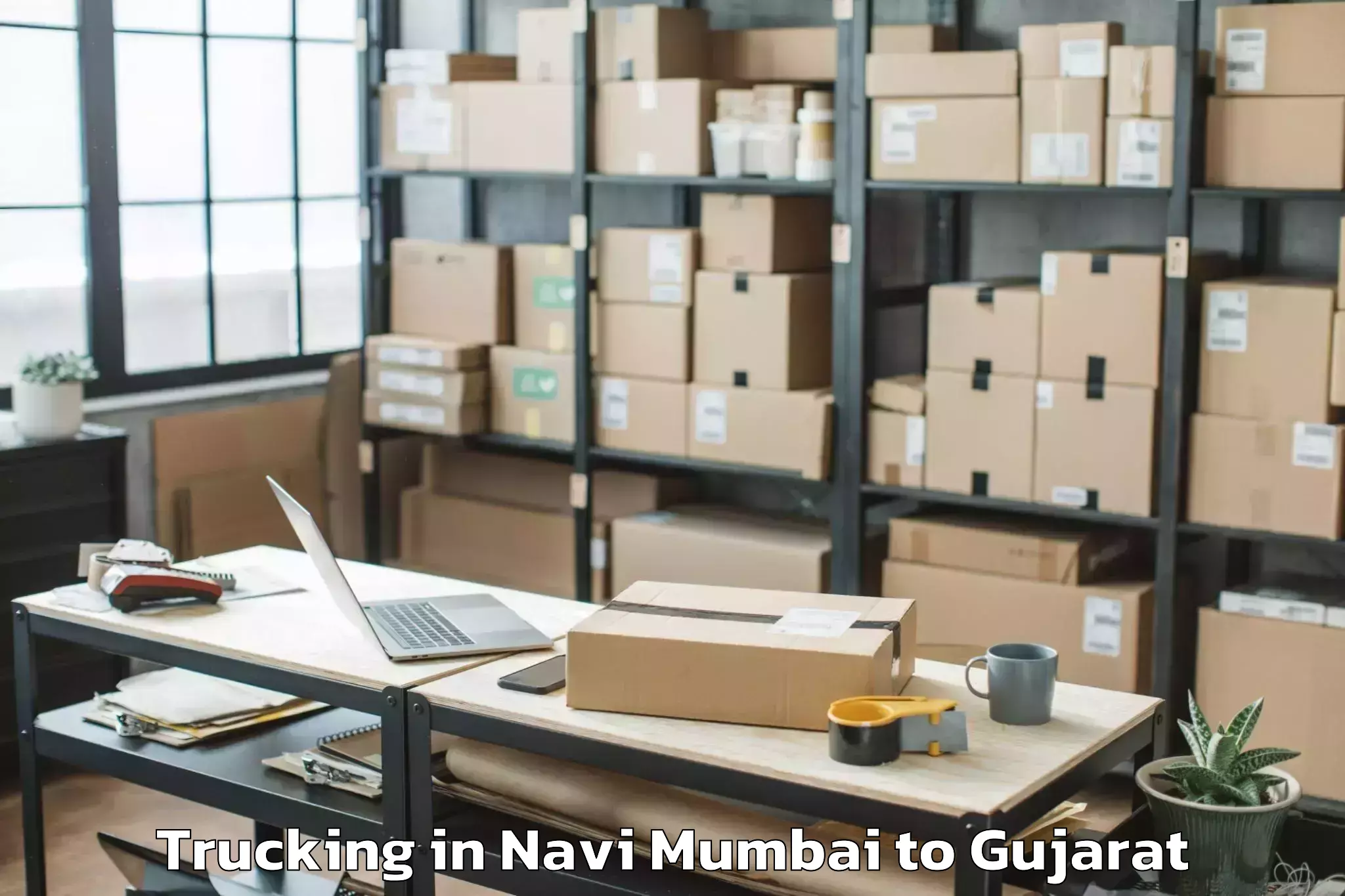 Efficient Navi Mumbai to Tharad Trucking